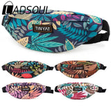 Men's Printed Waist Bag Street Sports Belt Bag Messenger Bag