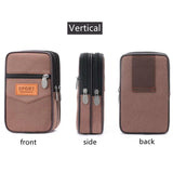 Men's Canvas Waist Bag Bum Belt Pack Casual Wearable Fanny Men