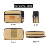 Men's Canvas Waist Bag Bum Belt Pack Casual Wearable Fanny Men