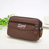Canvas Waist Bag Men Multi-function Phone Purse Waist Packs