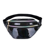 Holographic Waist Bag Fanny Pack PU Leather For Men Women