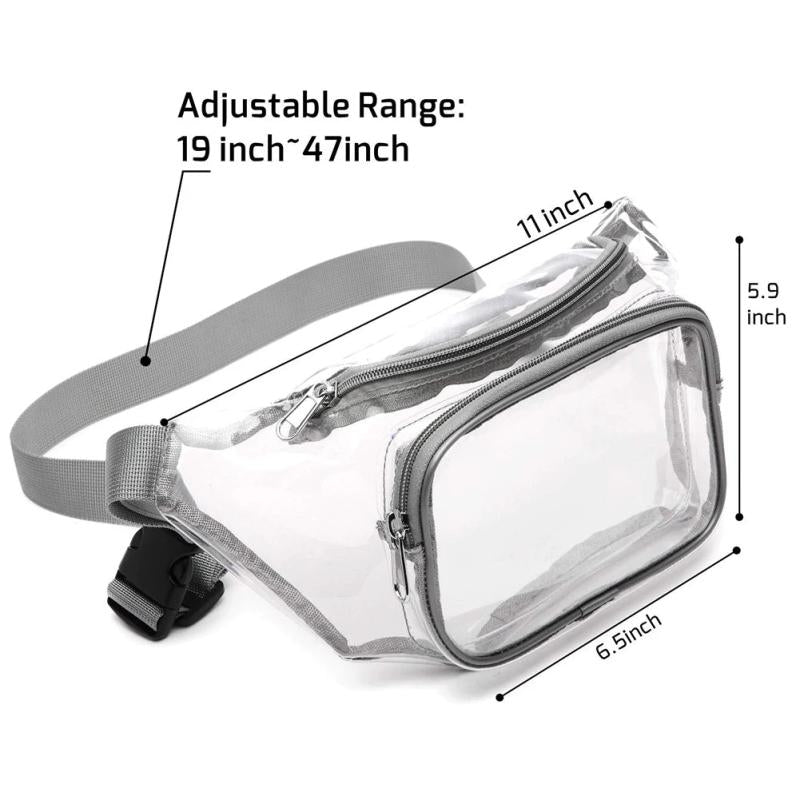 Clear PVC Crossbody Mini Bag Waterproof Hip Bum Bag for Outdoor Travel