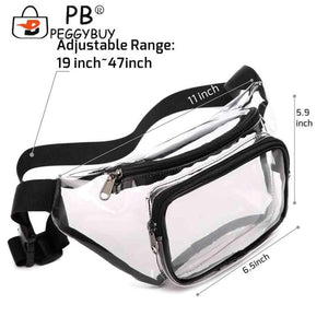 Clear PVC Crossbody Bag Mini Waterproof Unisex Hip Bum Bag