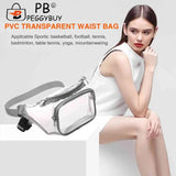 Clear PVC Crossbody Bag Mini Waterproof Unisex Hip Bum Bag