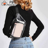 Clear PVC Crossbody Bag Mini Waterproof Unisex Hip Bum Bag