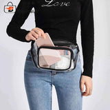 Clear PVC Crossbody Bag Mini Waterproof Unisex Hip Bum Bag
