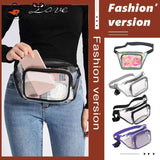 Clear PVC Crossbody Bag Mini Waterproof Unisex Hip Bum Bag