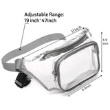 Clear PVC Crossbody Bag Mini Waterproof Unisex Hip Bum Bag