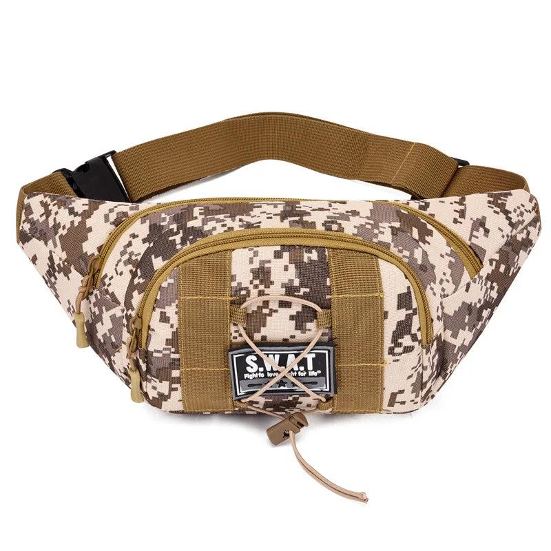 Camouflage Waist Bag Men's Military Fan Large Capacity Cashier Wallet