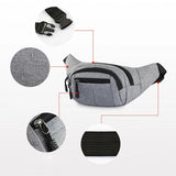 Leather Bum Bag Waist Belt with Zipper