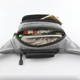 Leather Bum Bag Waist Belt with Zipper