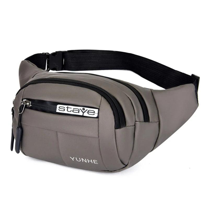 Men's Waterproof Waist Bum Bag Running Belt Pouch Zip Fanny Pack