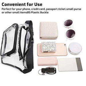 Clear Fanny Pack Waterproof Waist Bag Stadium Approved Crossbody Bags