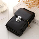 Men Retro Versatile Double-deck Fanny Packs Waist Bag Geometric Chest Pouch