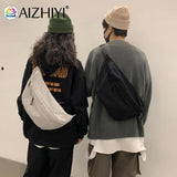 Canvas Casual Fanny Waist Bag Unisex Couple Street Zipper Crossbody Shoulder