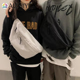 Canvas Casual Fanny Waist Bag Unisex Couple Street Zipper Crossbody Shoulder