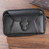 Men's Multifunctional PU Leather Belt Bag - Business Style Wallet Case