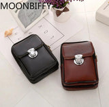 Men Double-deck Cellphone Fanny Packs Belt Bag Geometric Waist Packs