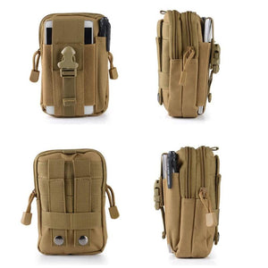 Men's Waterproof Waist Pack Travel Purse Zipper Tactical Bag