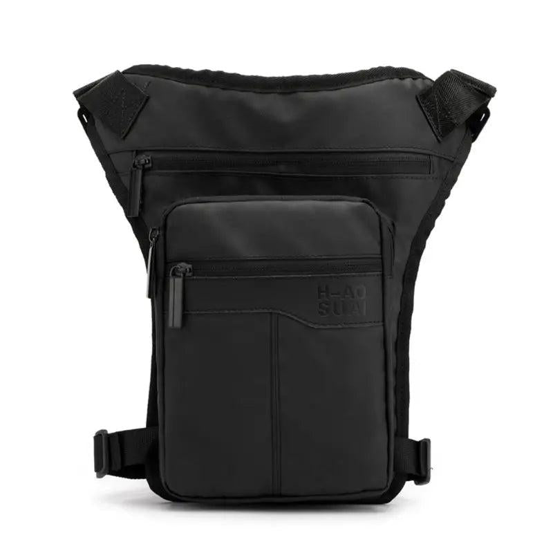 Men Nylon Motorcycle Hip Belt Waist Fanny Pack Riding Travel Shoulder Messenger
