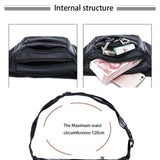 Men's Waist Pack Travel Purse Waterproof Belt Zipper Fanny Multifunction Phone P