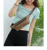 Men Sport Durable Fanny Waist Pack Belt Canvas Hip Bum Bag Pouch Three Zipper