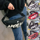 Letter Nylon Crossbody Bag Sports Outdoor Chest Bag Waist Bag Female