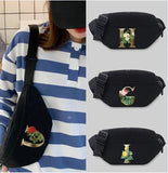 Waist Bag Unisex Bum bags Student Golden Flower Letter Pattern