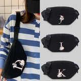 Pink Flower Bum Bag with Name Pattern