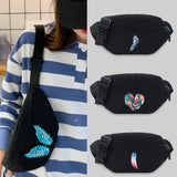 Unisex Feather Series Bum Bag Messenger Chest Waist Fanny Pack