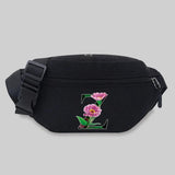 Flower Letter Pattern Waist Bag Unisex Bum Student Chest Bag