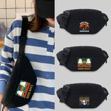 Canvas Bum Bag Pew Pattern Messenger Waist Chest Fanny Pack
