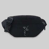 Unisex Waist Bag Student Picture Pattern Lightweight Sports Chest Bag