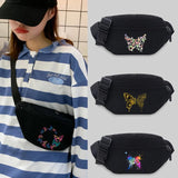 Casual Butterfly Series Waist Bag Chest Bag Messenger Bag