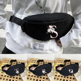 Pink Flower Waist Bag Fanny Pack Outdoor Sports Crossbody Bag