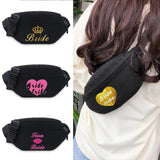 Outdoor Waist Bag Travel Purse Waist Bum Bag Bride Print Chest Bag