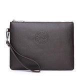 Men's Leather Clutch Wallet Zipper Long Handy Bags Purses