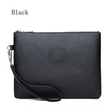 Men's Leather Clutch Wallet Zipper Long Handy Bags Purses