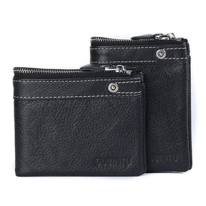 Europe Leather Wallets Zipper Purse for Man Male Purses Leather Men Wallets