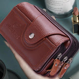 Multifunction Phone Pouch Classic Texture Men Waist Pack