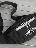 Nylon Reflective Chest Pack Waist Bag for Travel Crossbody