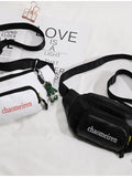 Foufurieux One Shoulder Cross Body Chest Bag Zipper Packs Belt Handbags