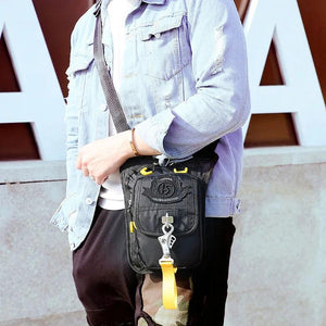 Men's Nylon Drop Leg Bag Waist Fanny Pack