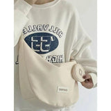 Foufurieux Canvas Sling Shoulder Bag Y2K Medium Size Soft Square Crossbody Pouch