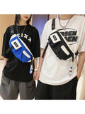 Foufurieux Canvas Fanny Pack Waist Bag Casual Shoulder Crossbody Chest Bags