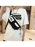 Foufurieux Canvas Fanny Pack Waist Bag Casual Shoulder Crossbody Chest Bags