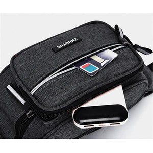 Large Capacity Men's Waist Bag Durable Sports Crossbody Backpack