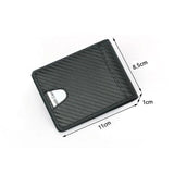 RFID Carbon Fiber Slim Money Clip for Men Leather Mini Wallet