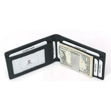 RFID Carbon Fiber Slim Money Clip for Men Leather Mini Wallet