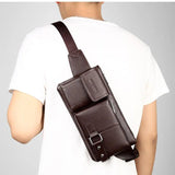 Scione Multi-functional Men Running Bag Outdoor Waist Pack Retro MEN'S Bag